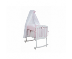 Culla a Dondolo con Velo – Collezione Milky di Picci (Rosa)