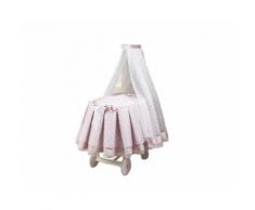 Culla Piumotta con Velo – Dili Best (Culla Bianca, Rivestimento Rosa)