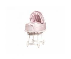 Culla Piumotta con Cappotta – Dili Best (Culla Bianca, Rivestimento Rosa)