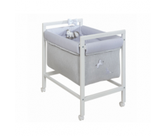 Culla in legno laccato Nido – Collezione Milky di Picci (Milky Grigio)