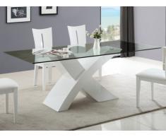 Tavolo da pranzo HOLLIS - 8 coperti - MDF laccato bianco