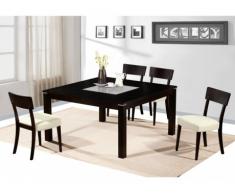 Set tavolo + 4 sedie MANTALA - Faggio massello - Wengé