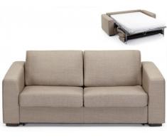 Divano letto a 3 posti a ribalta in tessuto VOLONTA II - Beige