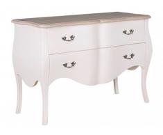 Comò RHEA - Legno di mango - 2 cassetti - Bianco
