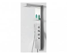 Colonna da doccia per balneoterapia ENIKO con scaffale - L52xP22xH120 cm - finitura specchio