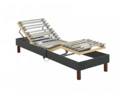 Rete relax con doghe in tessuto grigio antracite di DREAMEA - 70 x 190 cm