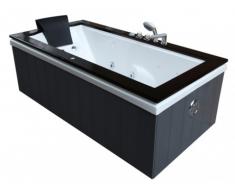 Vasca idromassaggio ATLAS - 300 L - 180 x 90 x H 60 cm - Colore grigio