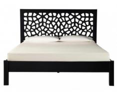 Letto DOLLY 160 x 200 cm - Legno e MDF - Laccato nero