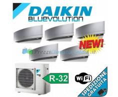 Daikin Condizionatore 4 x FTXJ20MS FTXJ35MS 5MXM90M PENTA Split Emura Argento Gas R-32 Bluevolution 7+7+7+7+12 WiFi Integrato