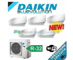 Daikin Condizionatore 4 x FTXJ20MW FTXJ25MW 5MXM90M PENTA Split Emura Bianco Gas R-32 Bluevolution 7+7+7+7+9 WiFi Integrato