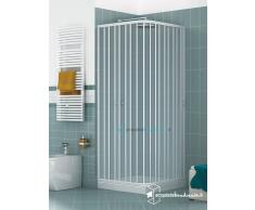 Box Doccia Angolare Porta Scorrevole 75x90 Cm 2 Lati Con Anta Unica Apertura Laterale Mod. B1l Linea Lux Serie Pvc