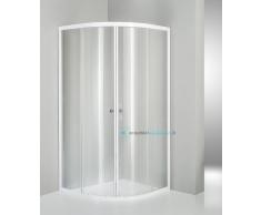 Box Doccia Semicircolare 90x90 Cm Trasparente Bianco