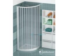 Box Doccia Semicircolare Porta Scorrevole Misura 90x90 Cm Con Anta Unica Apertura Laterale Modello D1l Linea Lux Serie Pvc