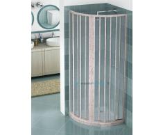Box Doccia Semicircolare Porta Scorrevole Misura 90x90 Cm Con 2 Ante Apertura Centrale Colore Puntinato Rosa/pink Modello D1c Linea Lux Serie Pvc