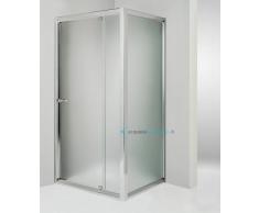 Box Doccia Angolare Anta Fissa Porta Battente 80x75 Cm Opaco