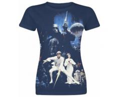 Star Wars Vader Luke Film Poster Maglia donna blu navy