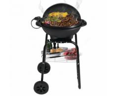 Barbecue elettrico con coperchio per giardino e balcone 1850W