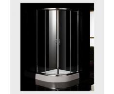 Cabina doccia semicircolare in vetro 80x80 o 90x90