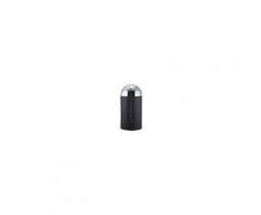 THERMOMAT Cestino gettacarta nero con testa inox
