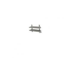 Chefline Mensola Liscia Doppia In Acciaio Inox Profondità 30 cm - Mensola Liscia Doppia In Acciaio Inox L 80 P 30