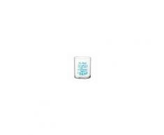 Bormioli Bicchiere Aere Acqua 28 Cl Vintage Labels Azzurro, 3 Pezzi