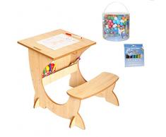 Little Helper – FunPit tavolo 3 in 1 al coperchio in tabella Nero Reversibile Per Bambini Bianco/Naturale 24 mesi +