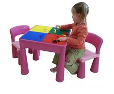 Liberty House Toys - Banco e sedia per bambini, colore: Rosa