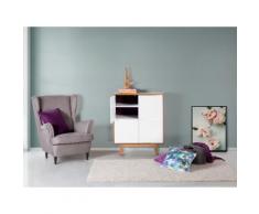 Credenza armadio in legno marrone e bianco - CINCINNATI