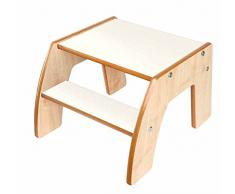 Little Helper - FunStep Sedia con Scalino Antiscivolo, per Bambini ai Primi Passi, in Legno, Bianco