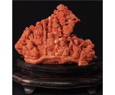 Scultura Buddista in Corallo Rosso
