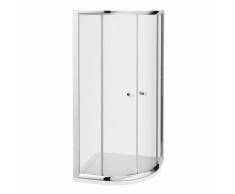 Cabina Box Doccia Semicircolare con Due Ante Scorrevoli e 2 Ante Fisse 900x1950mm