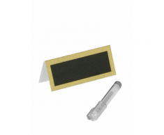 Segnaposto glitter oro con penna