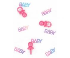Coriandoli baby con ciuccetti rosa