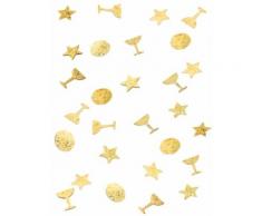 Trio di coriandoli color oro per la tavola