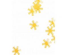 Coriandoli dorati a forma di fiocchi di neve