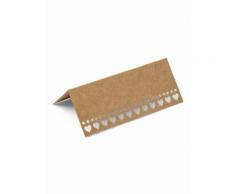 10 segnaposto kraft con cuori