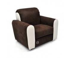 Poltrona per bambini in microfibra marrone mod.NOEMI