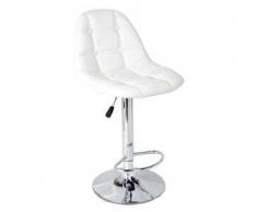 Sgabello girevole Button bianco