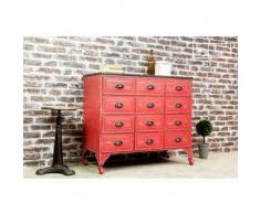 chehoma Cassettiera in metallo Brighton in stile vintage