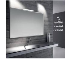 Diana - specchio reversibile da bagno con cornice bisellata 100x70 cm con lampada led 7w - Bathman Srl