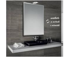 Marina - specchio bisellato reversibile da bagno 60x80 cm con lampada led 6w - Bathman Srl