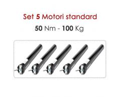 Rogiam Set 5 Motori per tapparelle e tende da sole 50 nm / 100 kg (set50n)