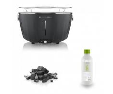 Classe INSTAGRILL Barbecue Antracite da tavolo senza fumo PACK c/carbone e BioEtanolo inclusi