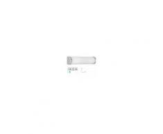 PuntoItalia Lampada Da Bagno Applique Vetro Bianco Finiture Nichel 2xe14 40w Ap/pu1470
