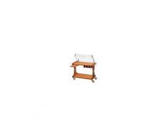 Carrello di servizio in legno noce Forcar due piani dim. 106X55X95H Modello CL2351