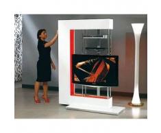 MUNARI parete attrezzata per TV NEXT07 (Bianco - MDF/Cristallo)