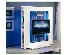 MUNARI parete attrezzata per TV NEXT08BI (Bianco - MDF/Cristallo)