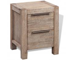vidaXL Comodino in Robusto Legno di Acacia 42x45x58 cm