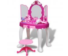 vidaXL Giochi Da Camera Per Bambini Tavolo Cosmetica 3 Specchi Con Luci/Suoni