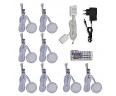vidaXL Kit luci LED mensola cucina a 8 pezzi